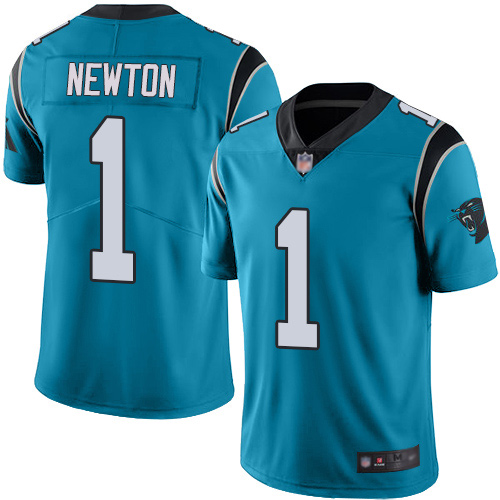 Carolina Panthers Limited Blue Youth Cam Newton Jersey NFL Football #1 Rush Vapor Untouchable